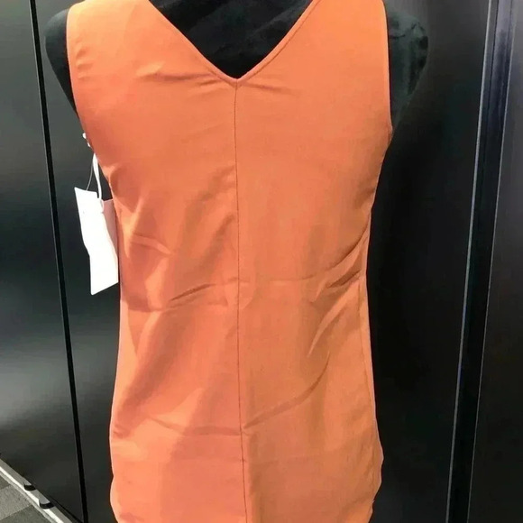 Nordstrom V-neck/back tunic/tank top/shell, Coral - Picture 3 of 8